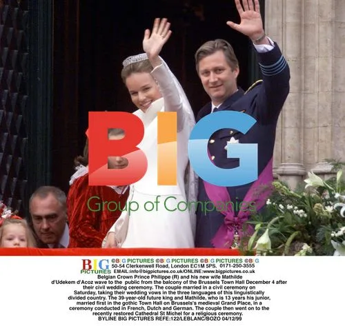 Belgian Crown Prince Philippe and Mathilde d'Udekem d'Acoz Wedding