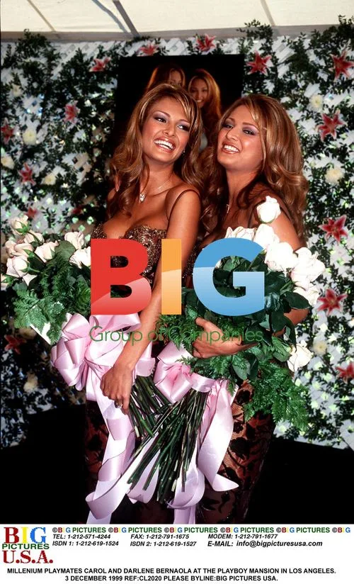 Playmates Carol and Darlene Bernaola at Playboy Mansion