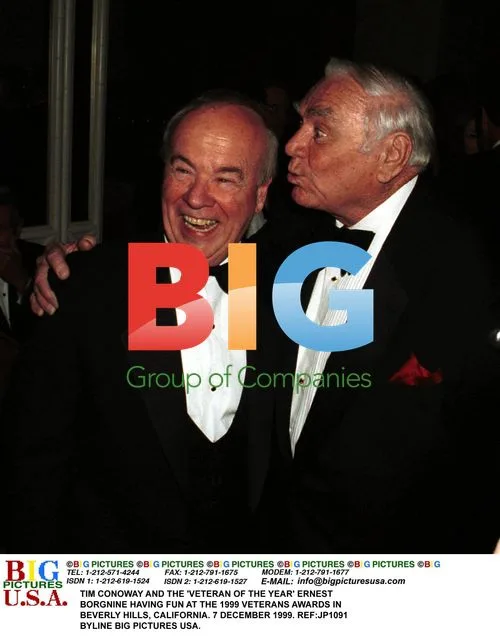 Tim Conoway and Ernest Borgnine at 1999 Veterans Awards