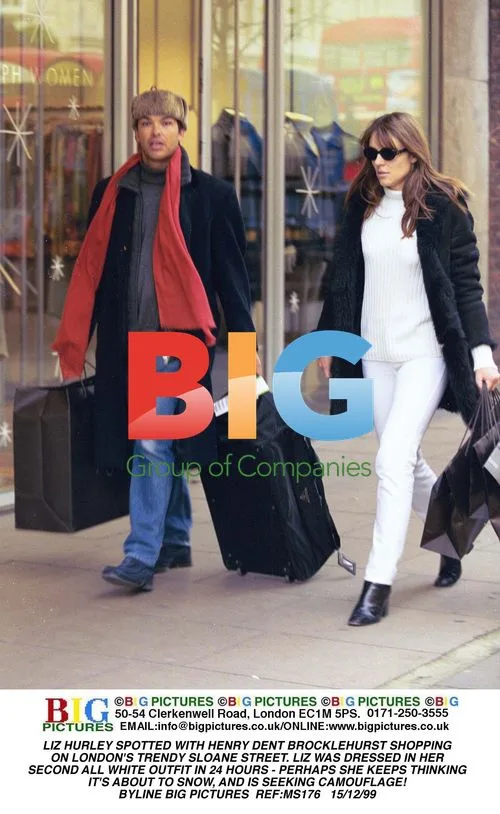 Liz Hurley spotted shopping in London