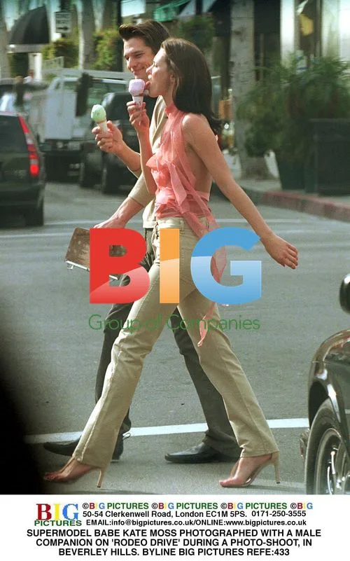 Kate Moss photographed on Rodeo Drive