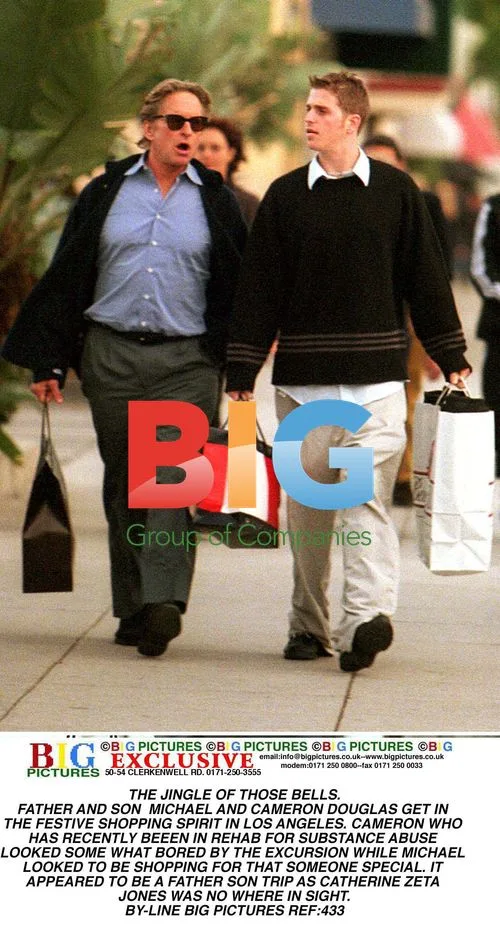 Michael and Cameron Douglas Christmas Shopping