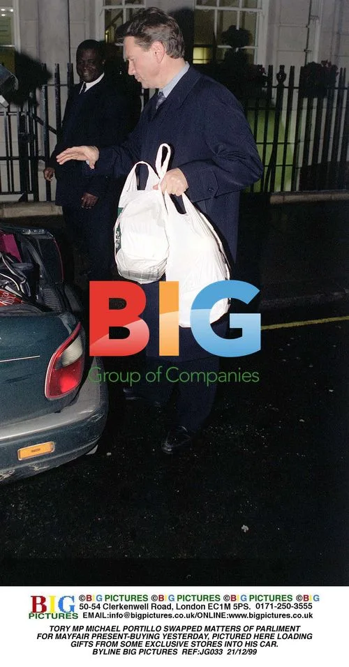 Tory MP Portillo Shopping in Mayfair