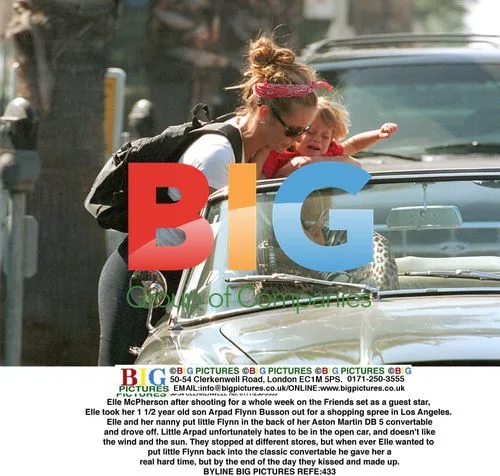 Elle McPherson and son Flynn out shopping in LA