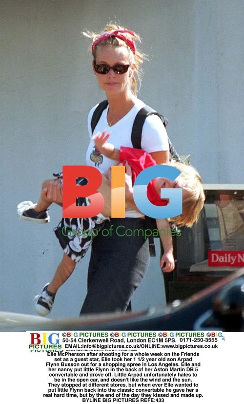Elle McPherson shopping with son in LA