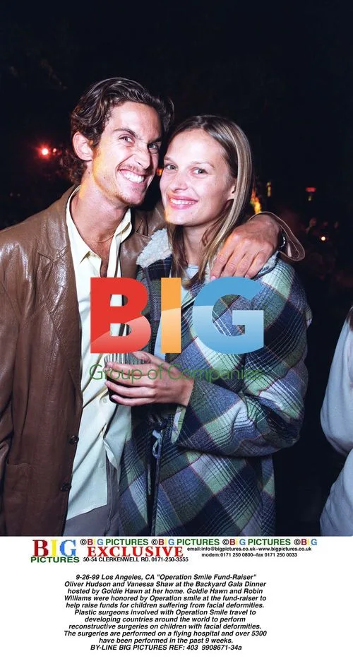Oliver Hudson and Vanessa Shaw at Operation Smile Fund-Raiser