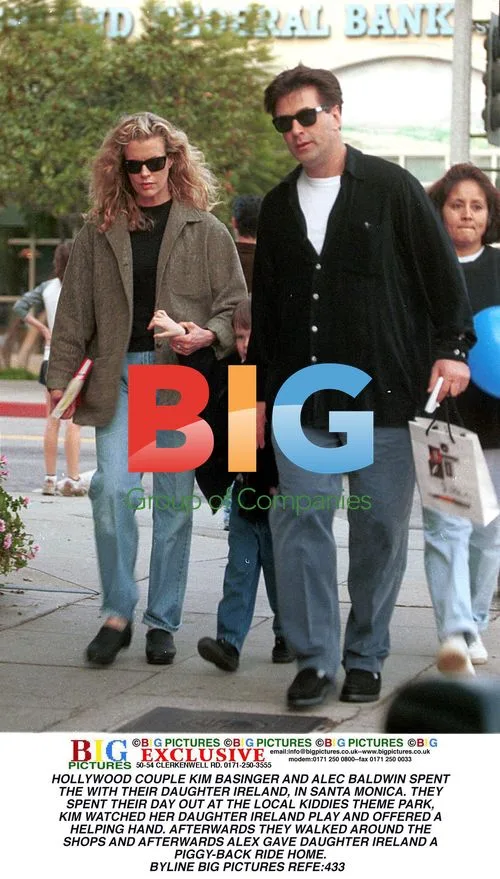 Kim Basinger and Alec Baldwin with daughter Ireland