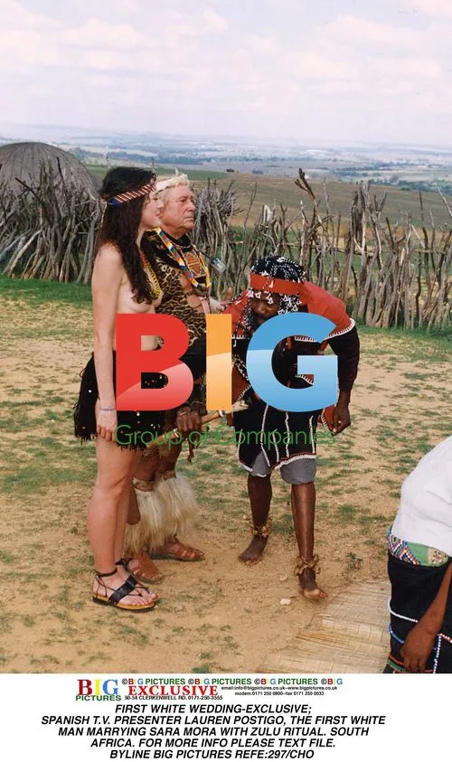 Spanish TV Presenter Lauren Postigo's White Zulu Wedding