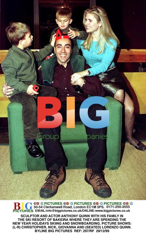 Anthony Quinn and Family in Bakeira