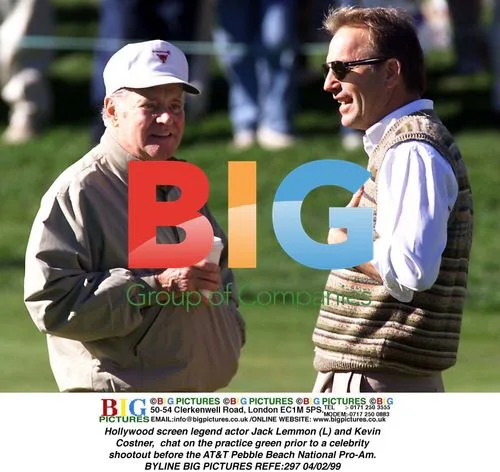 Jack Lemmon and Kevin Costner at AT&T Pebble Beach Pro-Am