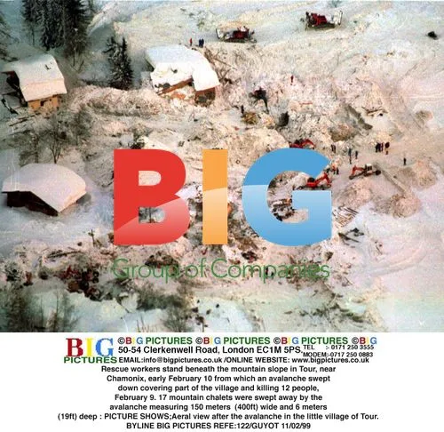 Avalanche in Tour, France