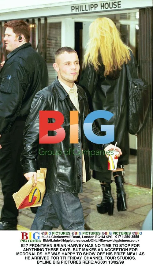 Brian Harvey Arrives for TFI Friday