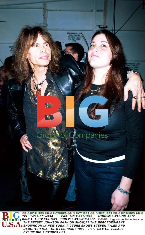Steven Tyler and daughter Mia at Betsey Johnson fashion show