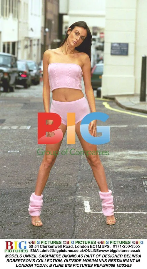 Models unveil cashmere bikinis in London