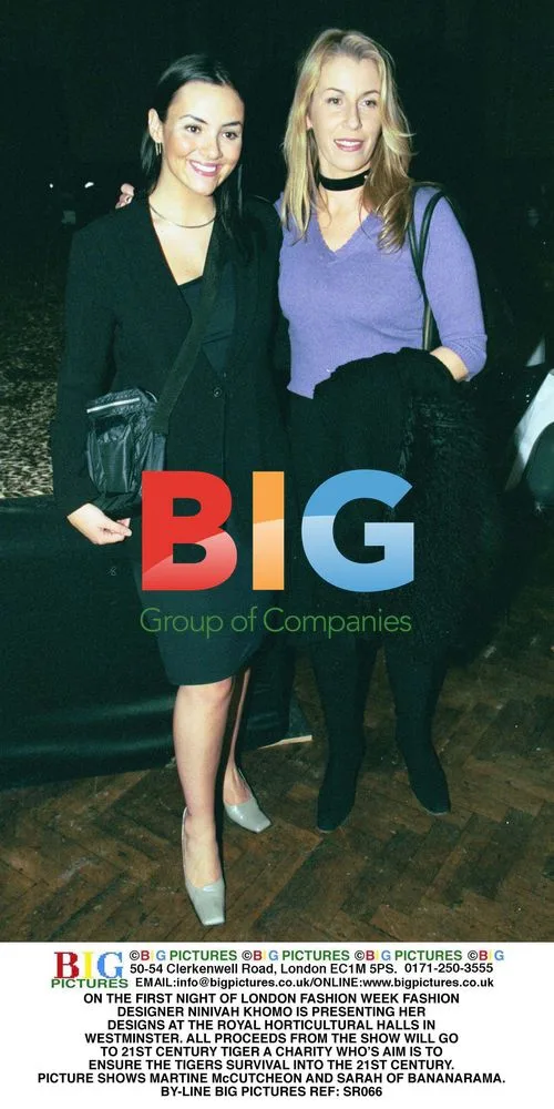 Martine McCutcheon and Sarah at London Fashion Week