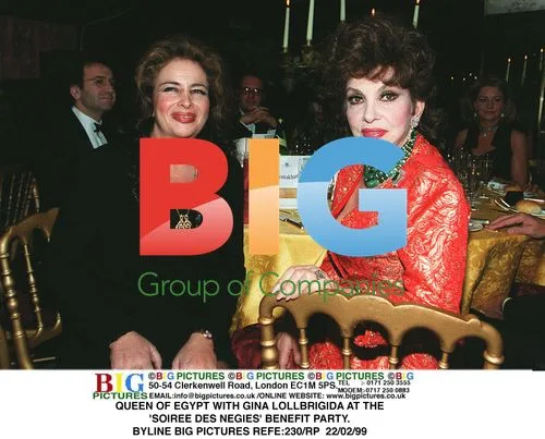 Queen of Egypt with Gina Lollbrigida at Benefit