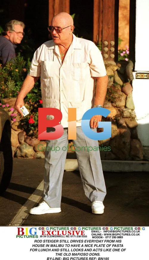 Rod Steiger Enjoys Pasta in Malibu