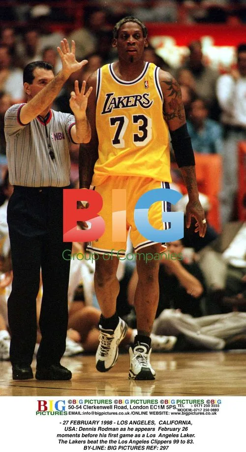 Dennis Rodman Debuts as LA Laker