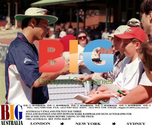 Mark Ramprakash signs autographs