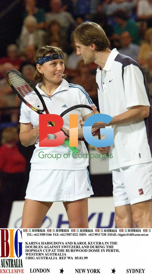 Karina Habsudova and Karol Kucera at Hopman Cup