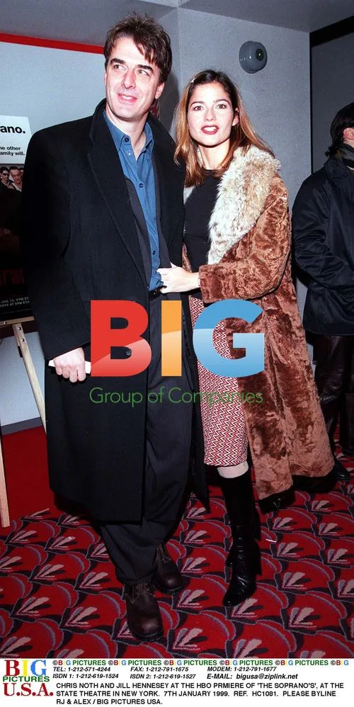 Chris Noth and Jill Hennesey at 'The Sopranos' Premiere