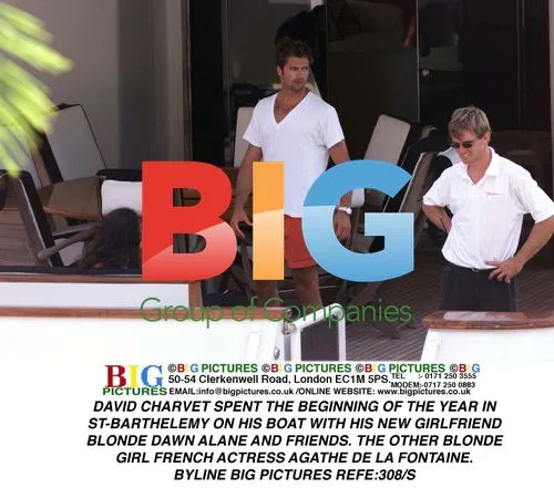 David Charvet and friends on boat in St-Barthelemy