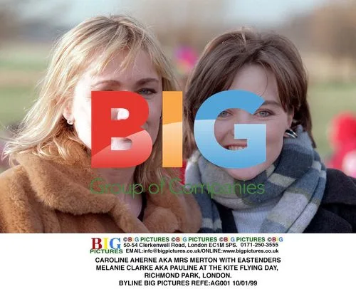 Caroline Aherne & Melanie Clarke at Kite Flying Day