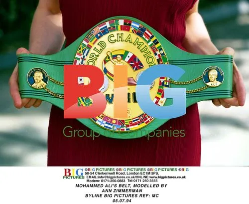 Mohammed Ali's Belt Modeled by Ann Zimmerman