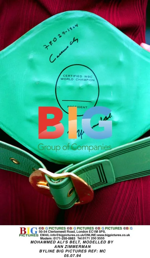 Mohammed Ali's Belt Modeled by Ann Zimmerman
