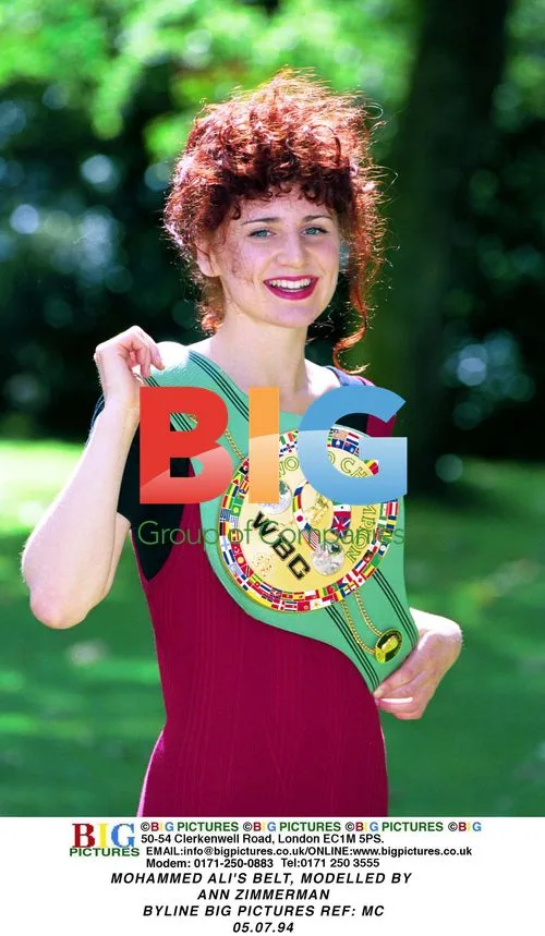 Mohammed Ali's Belt Modeled by Ann Zimmerman