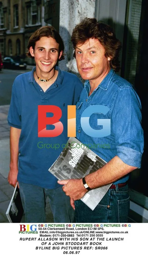 RUPERT ALLASON WITH SON AT JOHN STODDART BOOK LAUNCH
