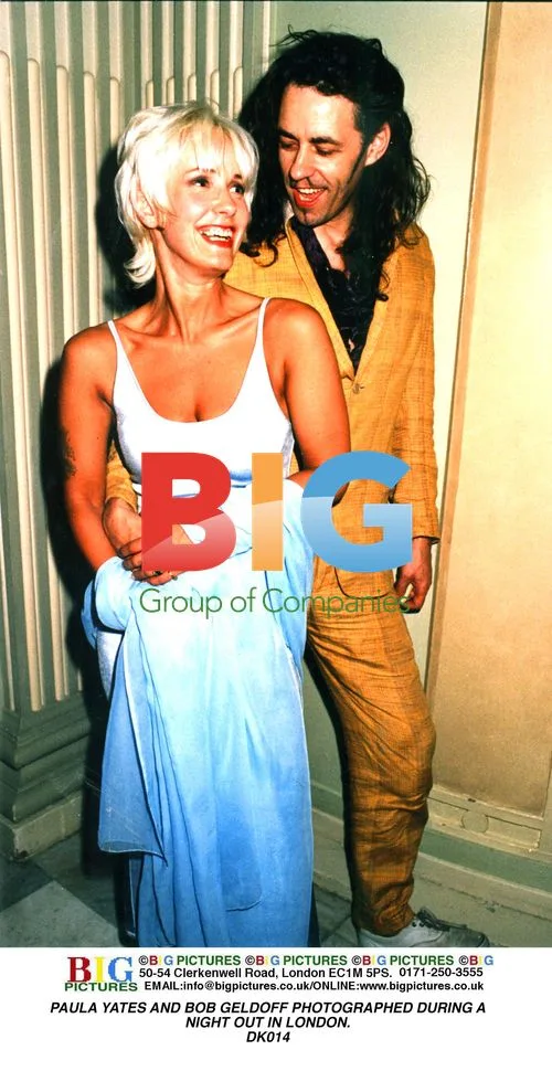 PAULA YATES AND BOB GELDOFF IN LONDON