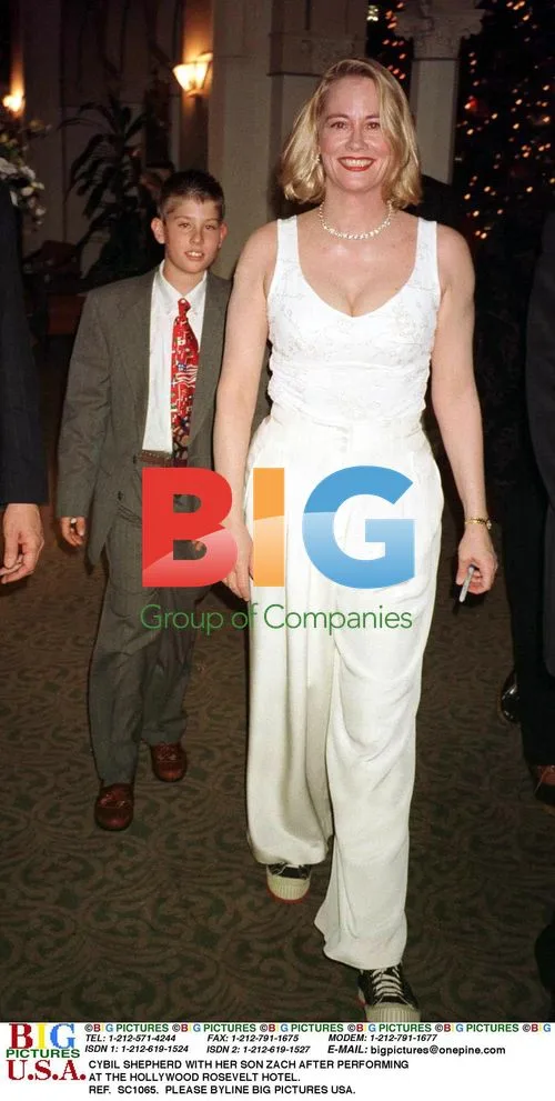 Cybil Shepherd and Son Zach at Hollywood Rosevelt Hotel