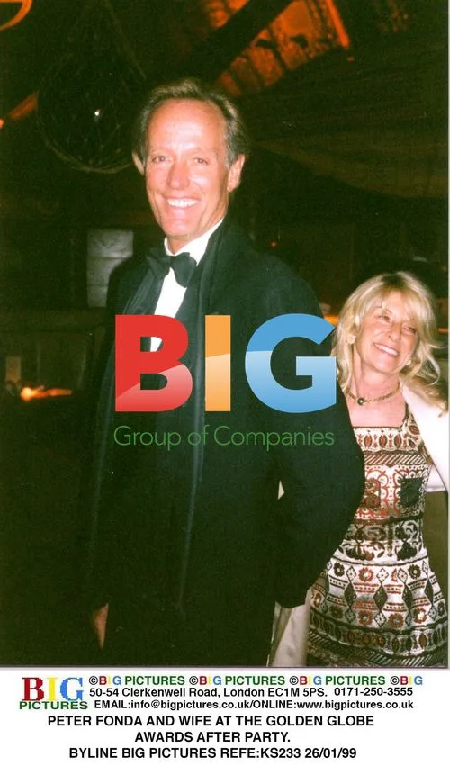 Peter Fonda and wife at Golden Globes afterparty