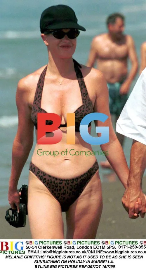 Melanie Griffiths on Holiday in Marbella