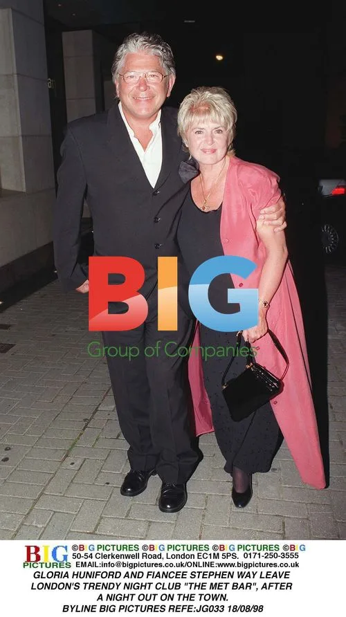 Gloria Huniford and fiancee Stephen Way at Met Bar