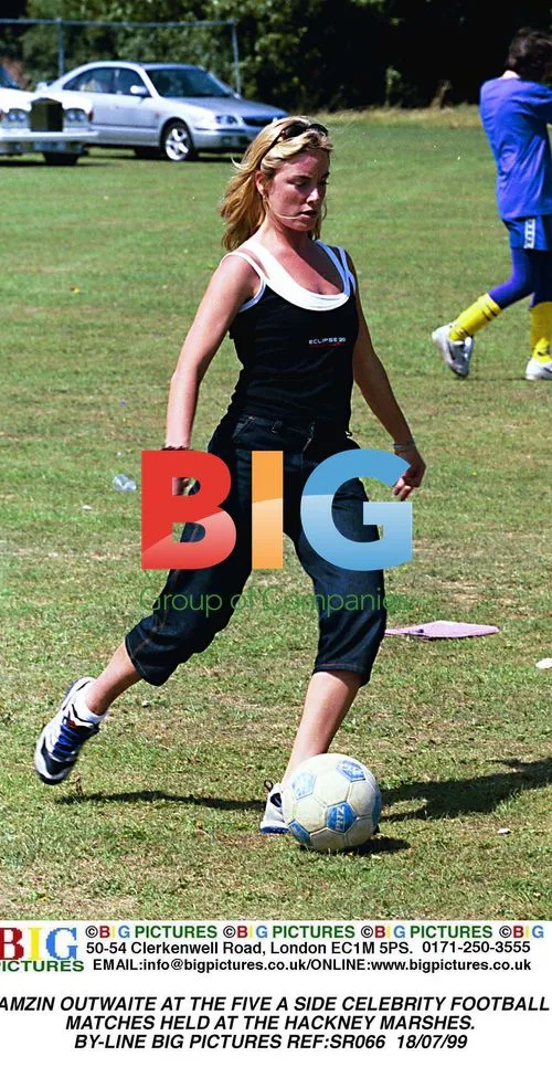 Tamzin Outwaite at 5-a-Side Football Match