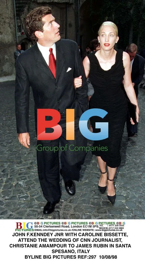JFK Jr. and Caroline Bissette at Christiane Amanpour Wedding