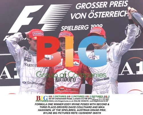 F1 Drivers Irvine, Coulthard, and Hakkinen at Austrian GP