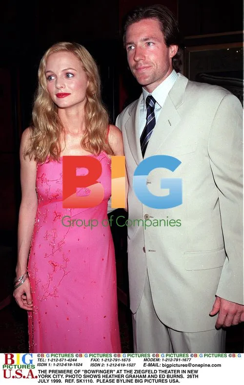 Heather Graham and Ed Burns at "Bowfinger" premiere