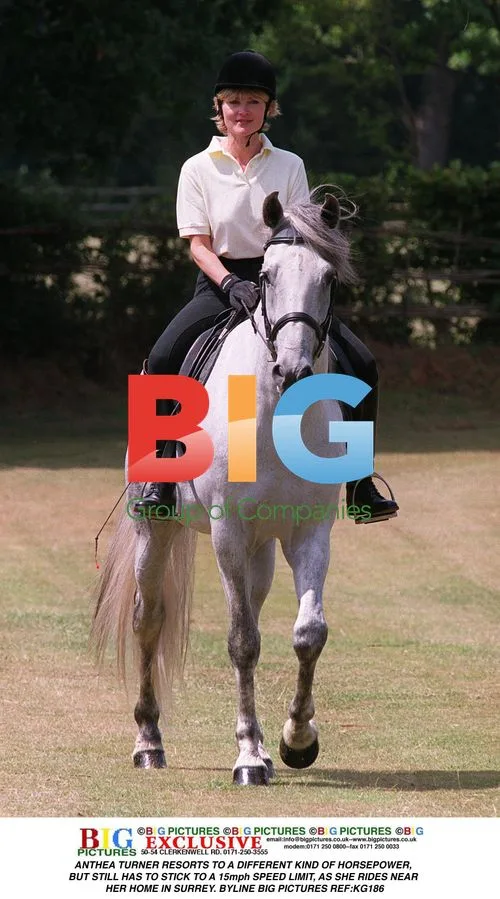Anthea Turner Rides Horse Near Surrey Home