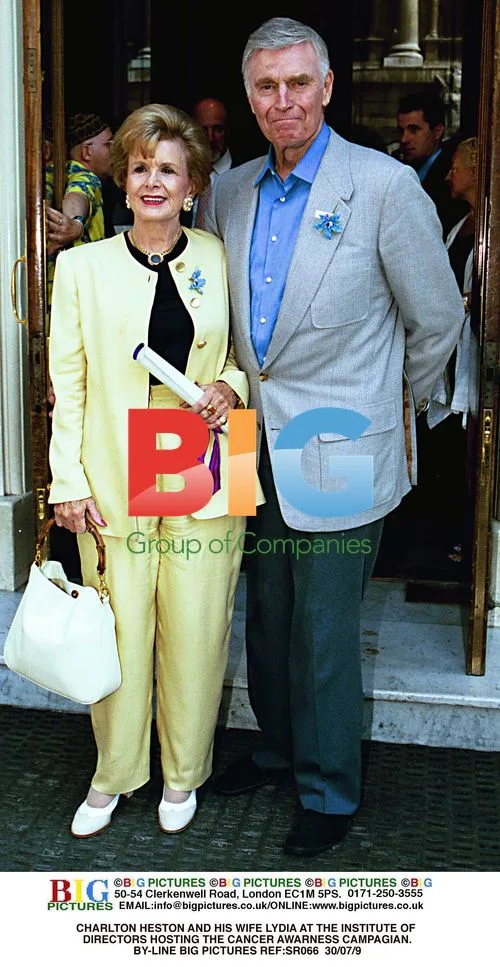 Charlton Heston and Wife at Cancer Awareness Event
