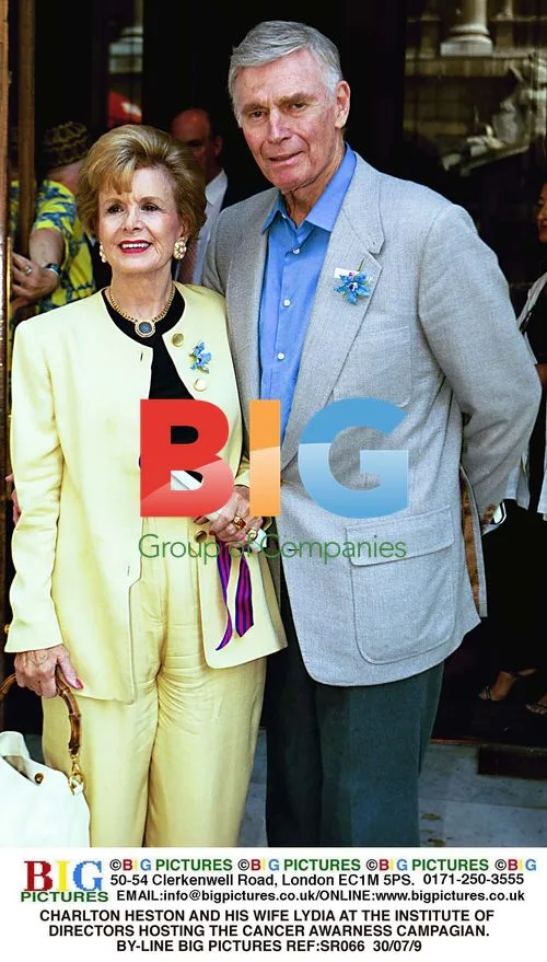 Charlton Heston and Wife at Cancer Awareness Event