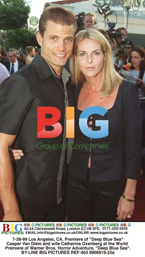 Casper Van Diem and Catherine Oxenberg at "Deep Blue Sea" premiere