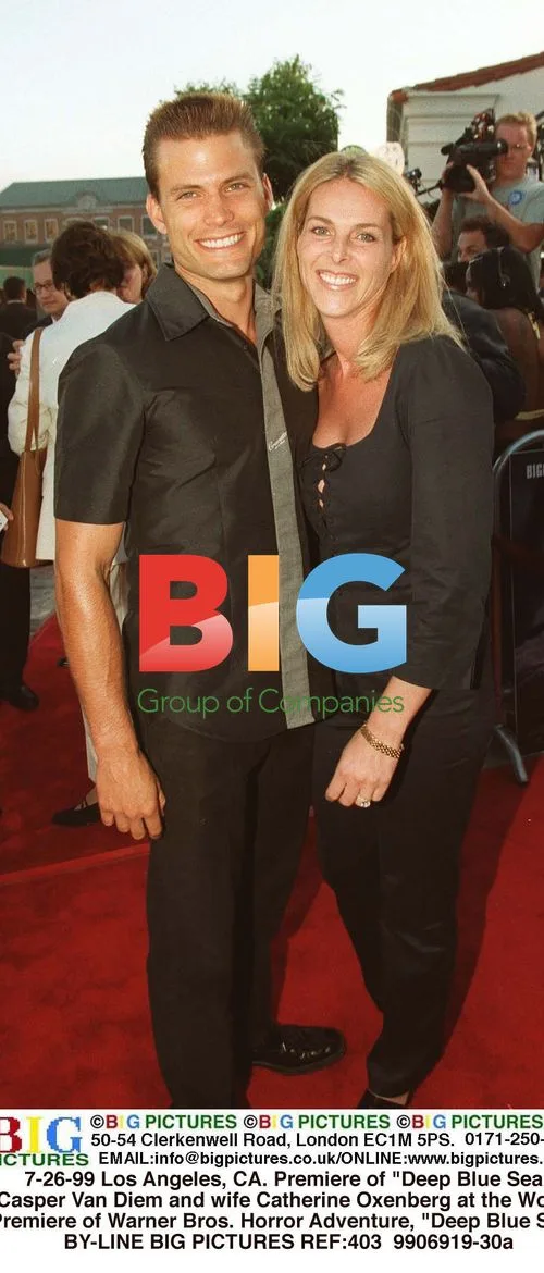 Casper Van Diem & Catherine Oxenberg at "Deep Blue Sea" Premiere