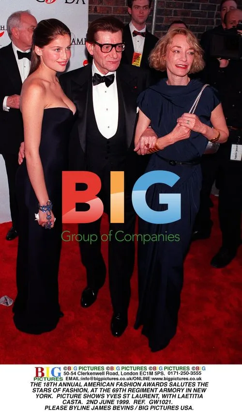 Yves St Laurent and Laetitia Casta at 18th Fashion Awards