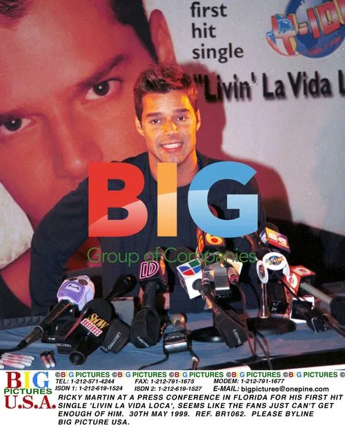 Ricky Martin at 'Livin La Vida Loca' Press Conference