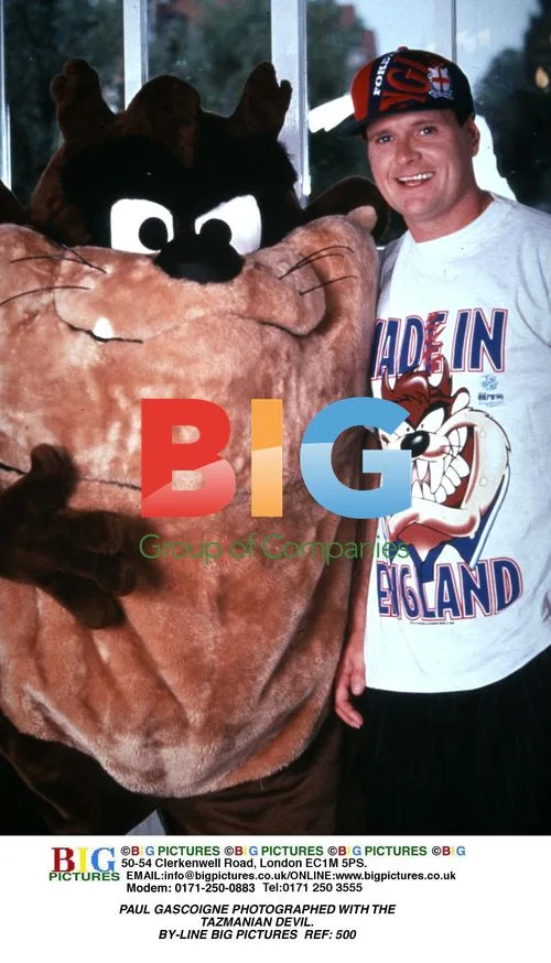 Paul Gascoigne Photographed with Taz