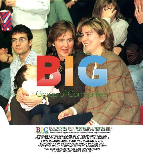 Princess Cristina supports husband at handball match
