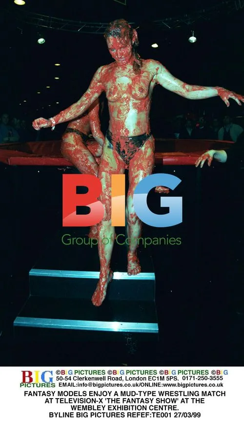 Fantasy Models Mud Wrestling Match at TV-X Show